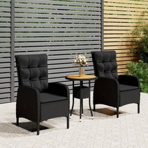 vidaXL Poly Rattan Bistro Set with Steel Frame & Acacia Wood Table (Medium) - $8,766.15 MXN