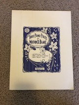 Three Piano Pieces By Milton D. Blake Rare Find Vintage - £130.83 GBP