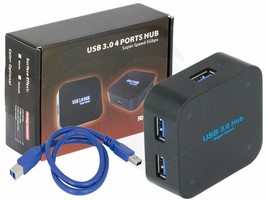 Super Speed 5Gbps USB 3.0 4 Ports Hub Individual Port Indicator LED - £22.18 GBP