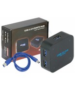 Super Speed 5Gbps USB 3.0 4 Ports Hub Individual Port Indicator LED - £22.68 GBP