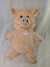 Good Stuff Pig Plush Bride Lace Veil 14 Inch Stuffed Animal Toy - £13.65 GBP