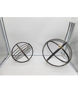 Metal Wire Sphere 8&quot; &amp; 10&quot; inch Decorative Accessory Sculpture Black Gol... - €24,31 EUR