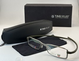 Authentic Tag Heuer TH 3703 Full Rim Reflex Silver/Green Frame France Eyeglasses - £256.78 GBP