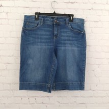 Tommy Hilfiger Shorts Womens 14 Blue Jean Denim Mid Rise Bermuda Modest ... - £13.74 GBP