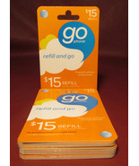 Lot of 24 go phone $15 Refill Hanging Gift Cards New Unused NO $$ MONETA... - £19.27 GBP