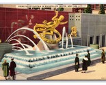 Prometeo Statua Rockefeller Plaza New York Città Ny Nyc Unp Lino Cartoli... - $3.39