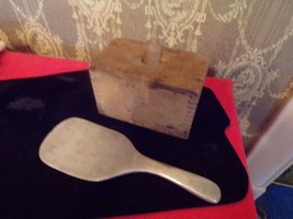 Antique Primitive Wooden Butter Mold &amp; metal paddle - £27.25 GBP