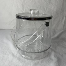RETRO MCM Vintage Lucite Acrylic Ice Bucket w/ Handle Mid Century Modern Design - £66.31 GBP