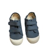 Victoria Blue Organic Cotton Sneakers Hook Loop Strap Closure Kids 28 / 11 - £30.28 GBP