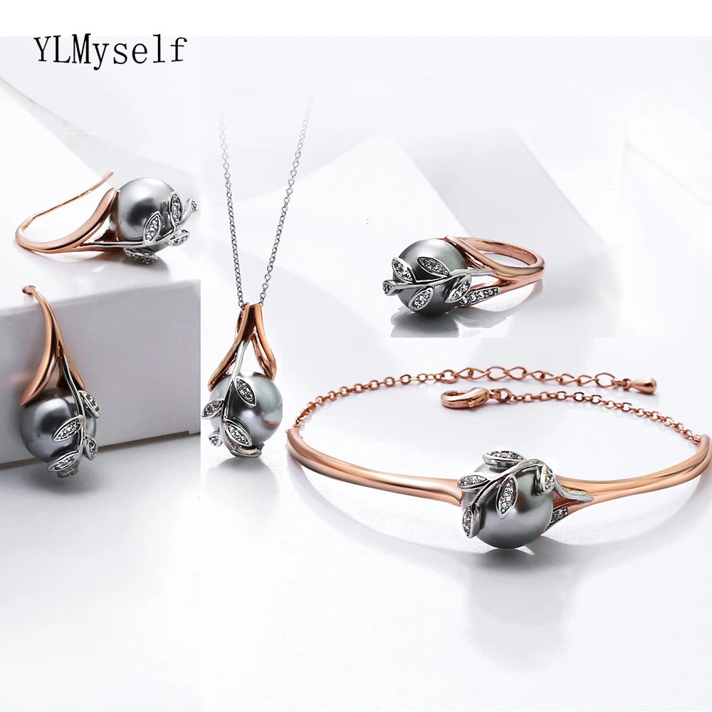 Christmas Gift For Mom Big Sale Fashion Necklace Bangle Earrings Ring Ro... - $94.95