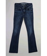 American Eagle Outfitters Kick Boot Super Stretch Jeans Size 0 Long Dark... - $460.74 MXN