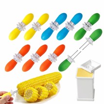 18 Pcs Stainless Steel Corn Cob Holders With Silicone Handle &amp; Convenien... - £17.30 GBP