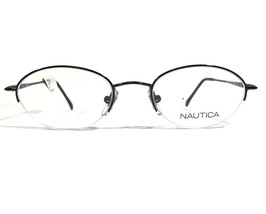 Nautica N 7027 040 Occhiali Montature Nero Rotondo Mezzo Cerchio 47-19-130 - £36.98 GBP