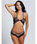   Lace Bra  And G-string Set Hot Pink Or Black   - $176.11 MXN