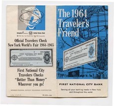 First National City Bank New York World&#39;s Fair Travelers Checks Pocket Notebook  - £21.70 GBP