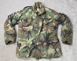 US Military M65 Cold Weather Coat Mens Medium Reg Woodland Camo w Liner ... - $39.59