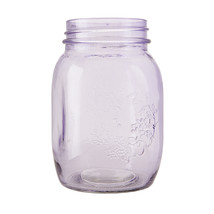 Glass Mason Jar 5.5 Inches Color Lavender - £17.81 GBP