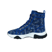 Mens High Top Shoes By FIESSO AURELIO GARCIA,Spikes Rhine stones 2412 Navy Blue image 5