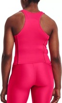 NWT $30 Under Armour HeatGear Women&#39;s Pink L Large Fitted Tank Top 1369916 - £13.28 GBP