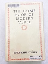 The Home Book Of Modern Verse: An Extension Of The Home By Burton Egbert Vg - £32.44 GBP