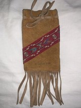 San Antonio Texas Souvenir Leather Bag Pouch Native Sioux Style - £11.95 GBP