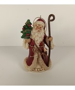 3 Christmas Ornament Lot: Lantern and Christmas Tree Santas, Acrylic Rei... - £11.40 GBP