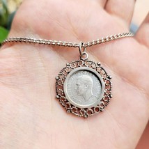 Vintage 1937 Three Pence King George Coin Necklace - $49.99