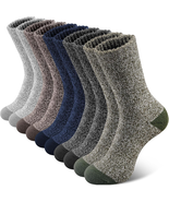 Men&#39;s Merino Wool Hiking Socks - 5 Pairs Thermal Cold Weather Comfort - $23.01