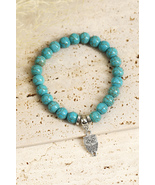 Turquoise Beads Owl Charm Bracelet - Fashion Bracelets - £11.77 GBP