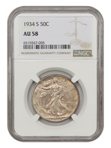 1934-S 50C Ngc AU58 - £302.86 GBP
