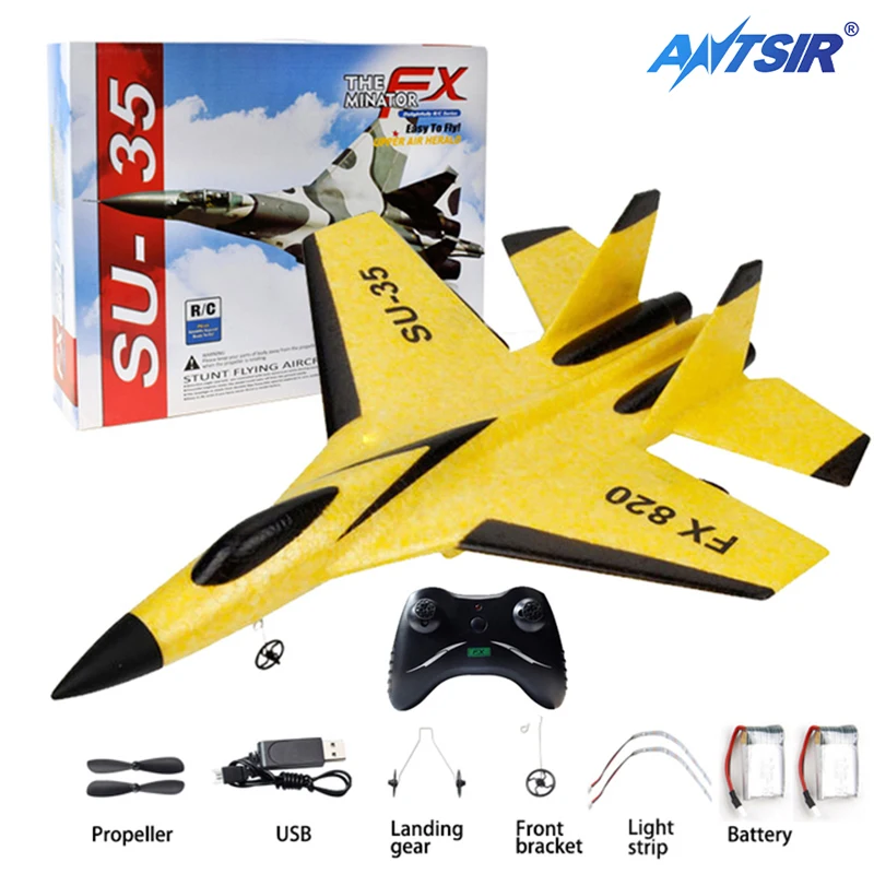 SU-35 RC Plane 2.4G FX820 Remote Control Airplane With LED Lights Fixed Wing - £46.28 GBP+