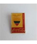 Vintage Coca-Cola Ecuador With Flying Flag Shield Olympic Lapel Hat Pin - $10.19