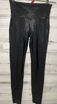 SPANX Leggings Womens Black  Tight Fit Pants Medium Shiny - £13.40 GBP