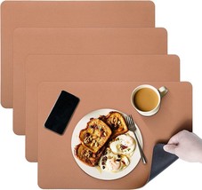 Placemats, PVC Leather Table Mats,17.5x12inch,Set of 4,Heat Resistant - £9.36 GBP