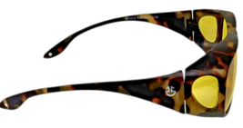 Optix 55 Polarized Night Driving Wear Over Glasses Sunglasses Lg Brown Tortoise image 4