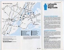 LaGuardia Airport Map Guide 1978 New York City  - $27.72