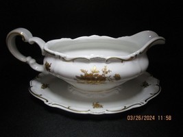 &quot;Weimar&quot; Germany fine bone china Katarina pattern gravy boat c1940s - $74.25