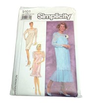 Vtg Simplicity Sewing Pattern 9101 Women&#39;s 18-22 Flounced Two Piece Dress - £5.55 GBP