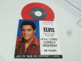Elvis Presley  45  &amp; Picture Sleeve   Long Lonely Highway    RCA  Red Vinyl - £15.53 GBP