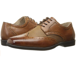 Florshiem Kids&#39; Reveal Wing Tip Jr, Cognac/Linen, US Size 12M, NWOT / NWOB - £19.99 GBP