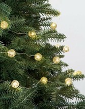 Lit Crackle Mini Globe Garlands Set 3 Pcs Christmas Tree Balsam HILL(6.6’x1”) - £95.76 GBP