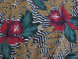 3739. Tropical Floral Apparel, Home Decor Cotton Fabric - 44&quot; X 7-3/4 Yds. - £31.16 GBP