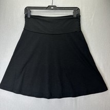 Toad Co Skirt Womens XS Chaka Black Pull On Cotton Tencel ALine Stretch Knit EUC - £23.67 GBP