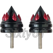 Black Red Yamaha R1 R3 R6 Bar Ends Spike High Quality 1999-2019 2020 202... - $39.99