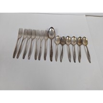 Oneida Silver Wm A Rogers Silver Overlaid Flowertime 1963 Set of 14 Fork... - $19.97
