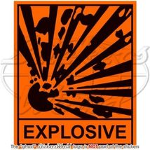 EXPLOSIVE EXPLOSIF Safety Warning Signe, Explosion Danger 100mm Autocollant - $3.80