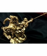 DRAGON SLAYER - SCULPTURE - GOLD 24K - UNIQUE in WORLD - $2,758.74 CAD