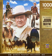 Masterpieces 1000 Piece Puzzle The Legendary John Wayne Collection, Complete - $7.00