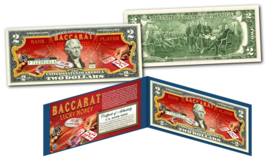 BACCARAT Casino Game Asian *Lucky Money&quot;  Legal Tender U.S. $2 Bill w/ Display - £11.17 GBP