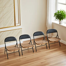 Rattan Dining Chairs Set of 4 - Outdoor Patio Garden Furniture - $85.99